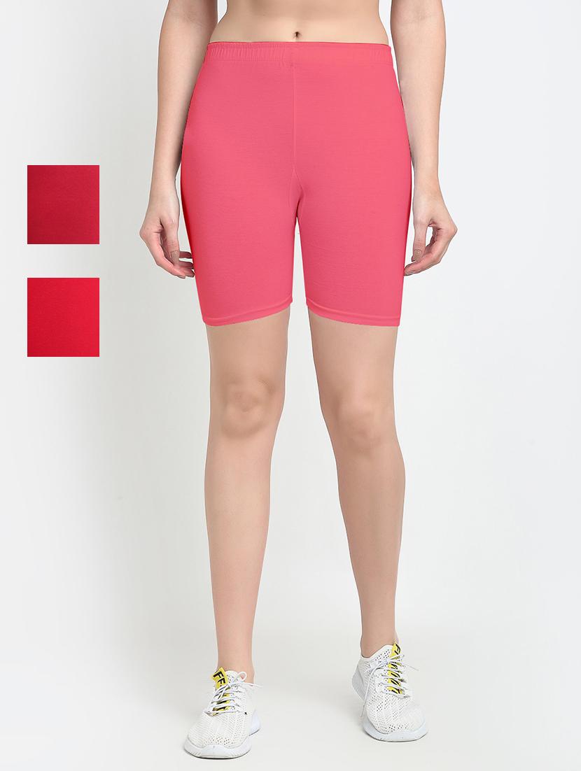 pack of 3 mid rise solid short - 18904105 -  Zoom Image - 0