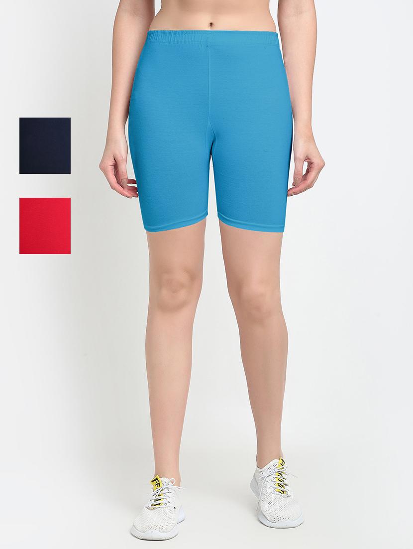 pack of 3 mid rise solid short - 18904121 - Zoom Image - 0