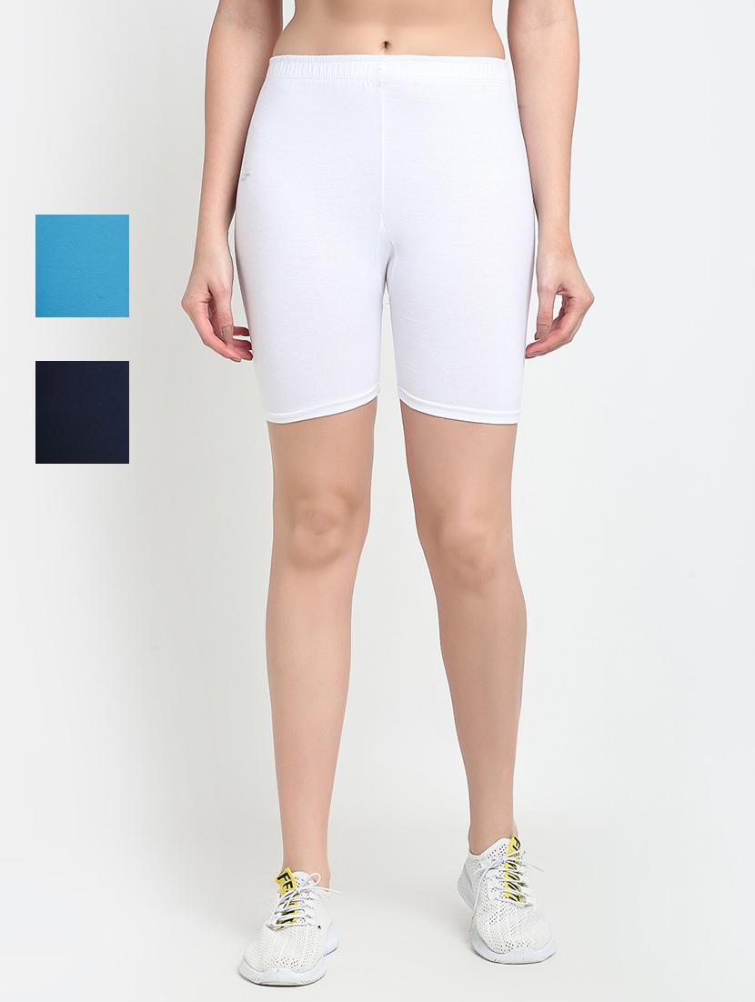 pack of 3 mid rise solid short - 18904135 -  Zoom Image - 0