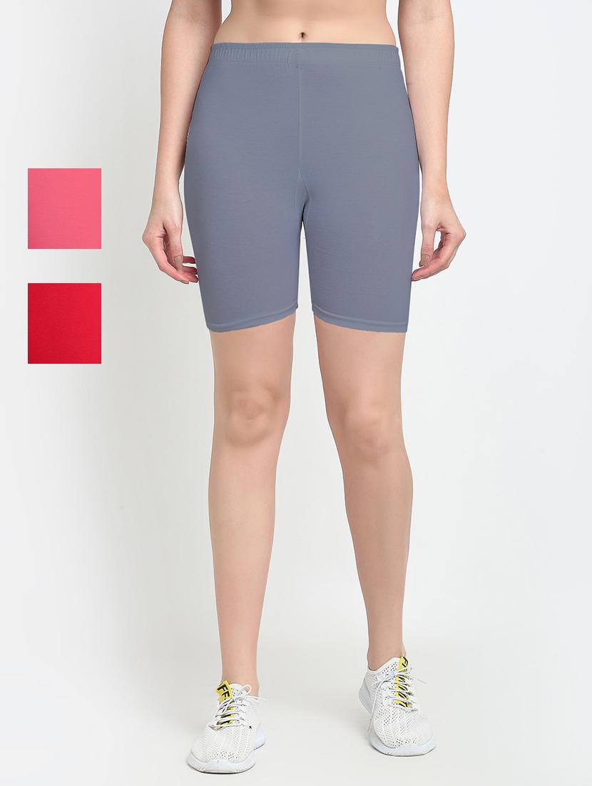 pack of 3 mid rise solid short - 18904145 - Zoom Image - 0