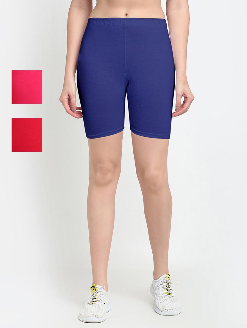 pack of 3 mid rise solid short - 18904151 -  Zoom Image - 0