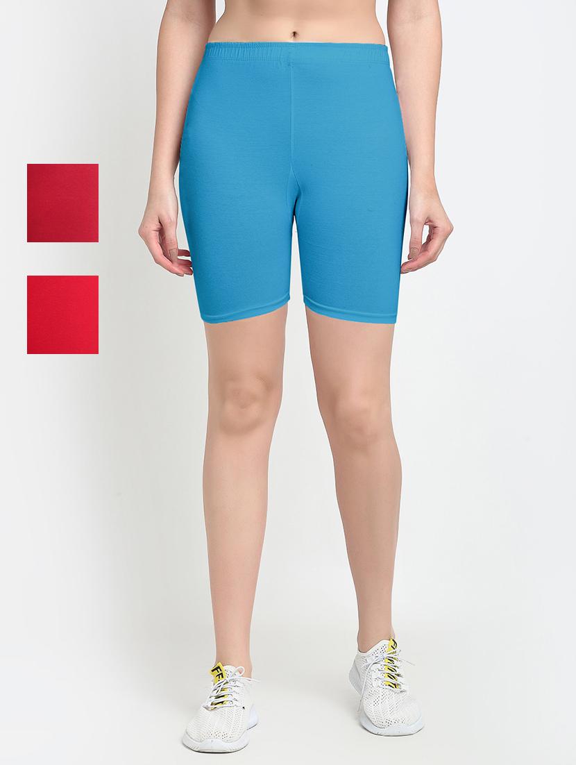 pack of 3 mid rise solid short - 18904182 -  Zoom Image - 0