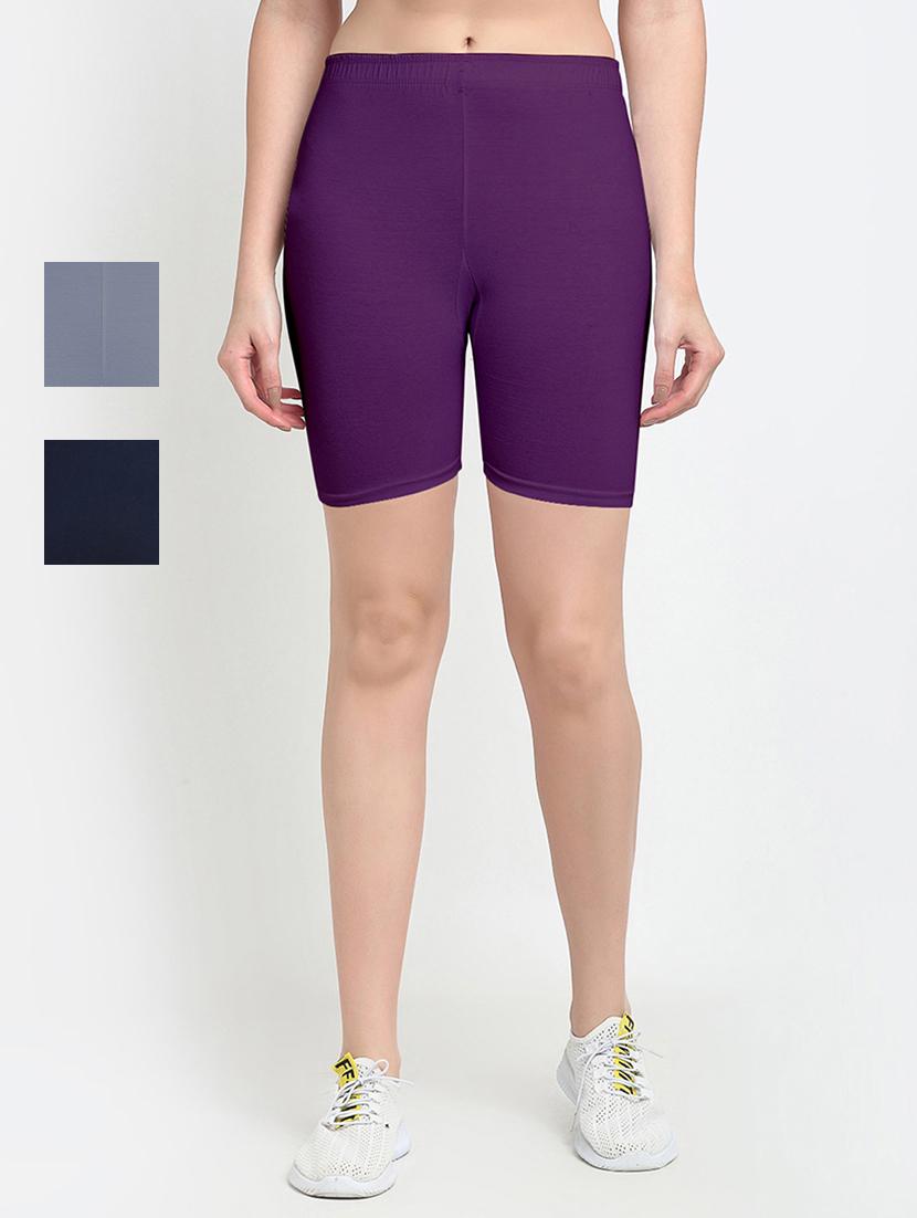 pack of 3 mid rise solid short - 18904210 -  Zoom Image - 0