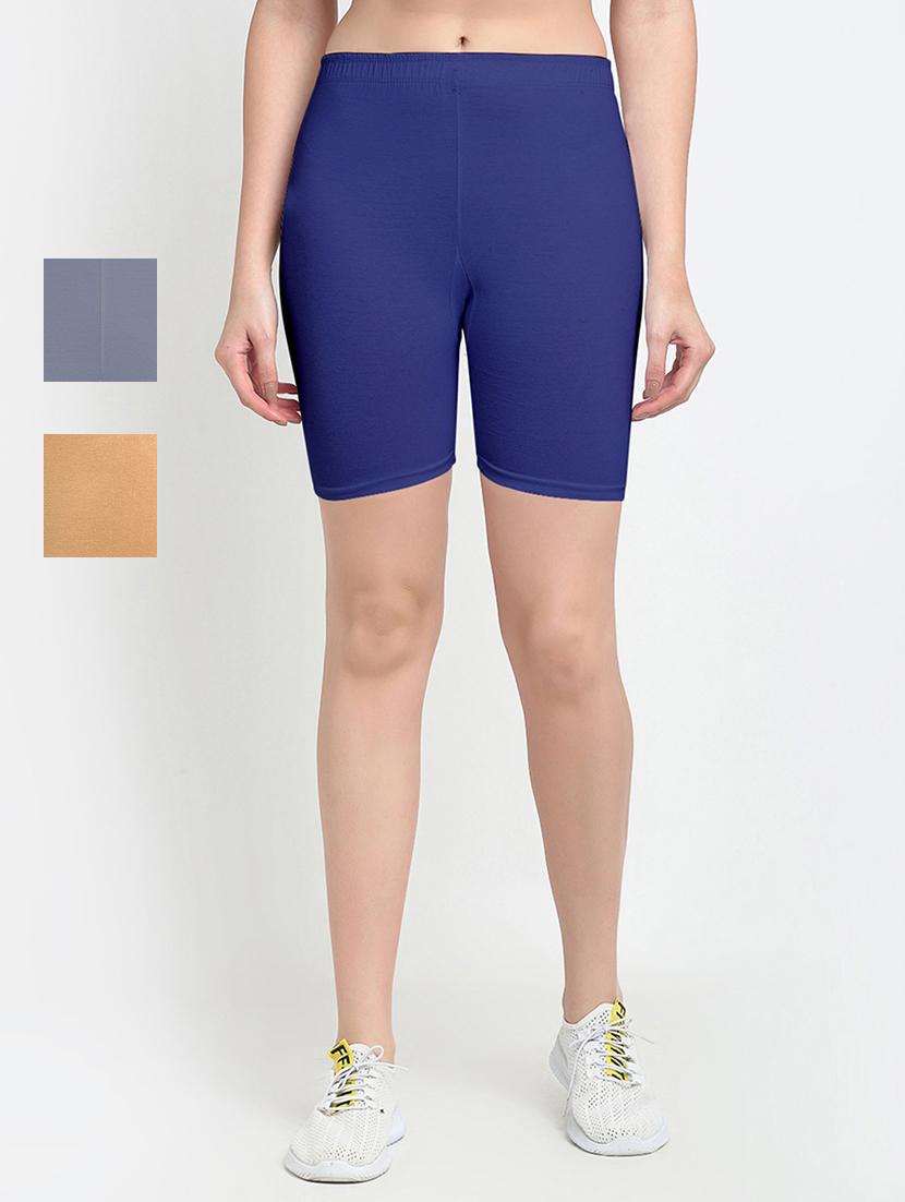 pack of 3 mid rise solid short - 18904212 -  Zoom Image - 0