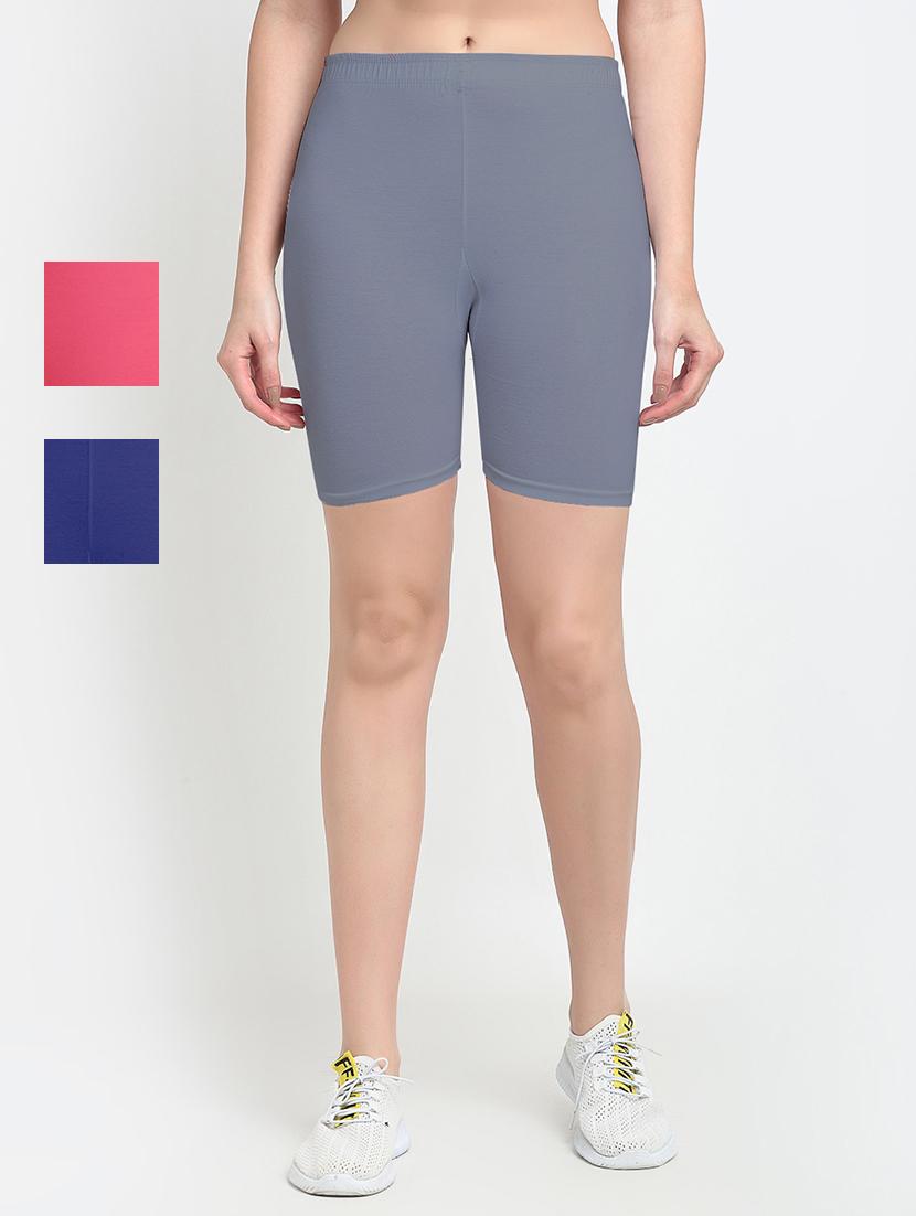 pack of 3 mid rise solid short - 18904215 - Zoom Image - 0