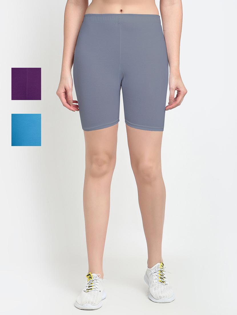 pack of 3 mid rise solid short - 18904217 - Zoom Image - 0