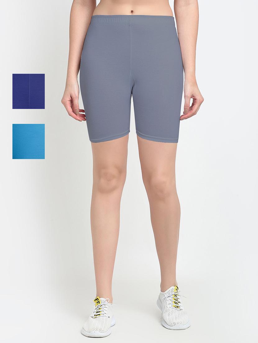 pack of 3 mid rise solid short - 18904220 -  Zoom Image - 0