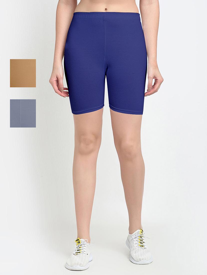 pack of 3 mid rise solid short - 18904224 - Zoom Image - 0