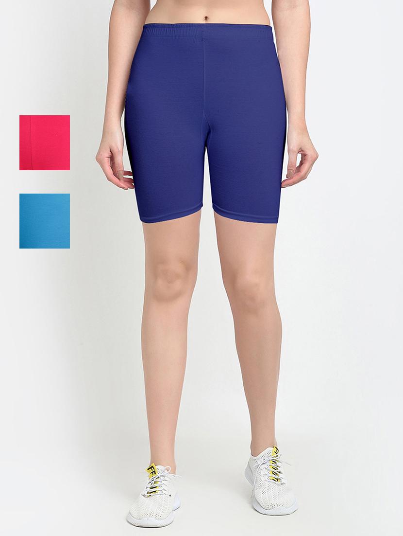pack of 3 mid rise solid short - 18904265 - Zoom Image - 0