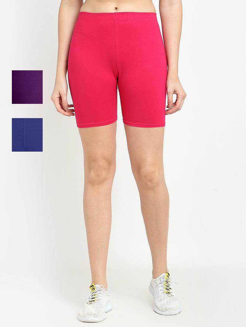 pack of 3 mid rise solid short - 18904272 -  Zoom Image - 0