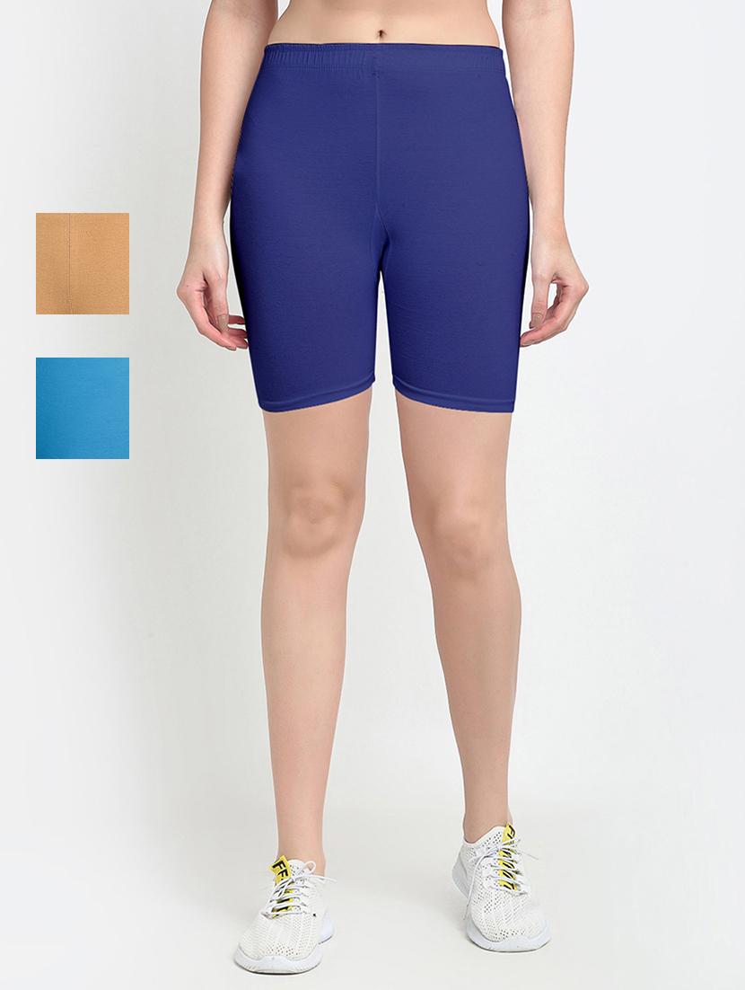 pack of 3 mid rise solid short - 18904288 -  Zoom Image - 0