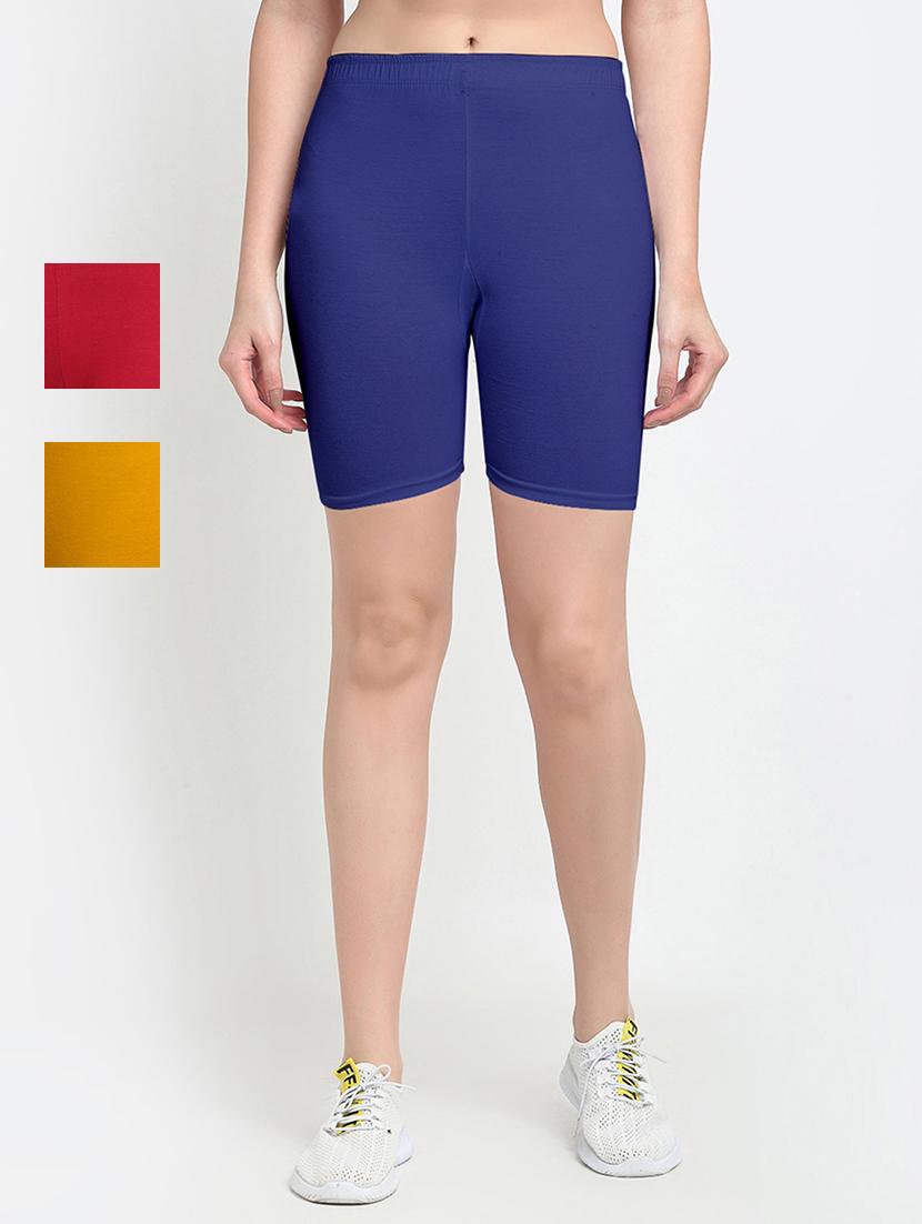 pack of 3 mid rise solid short - 18904300 -  Zoom Image - 0