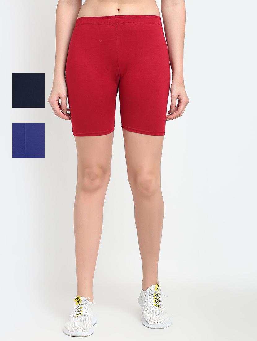pack of 3 mid rise solid short - 18904305 -  Zoom Image - 0