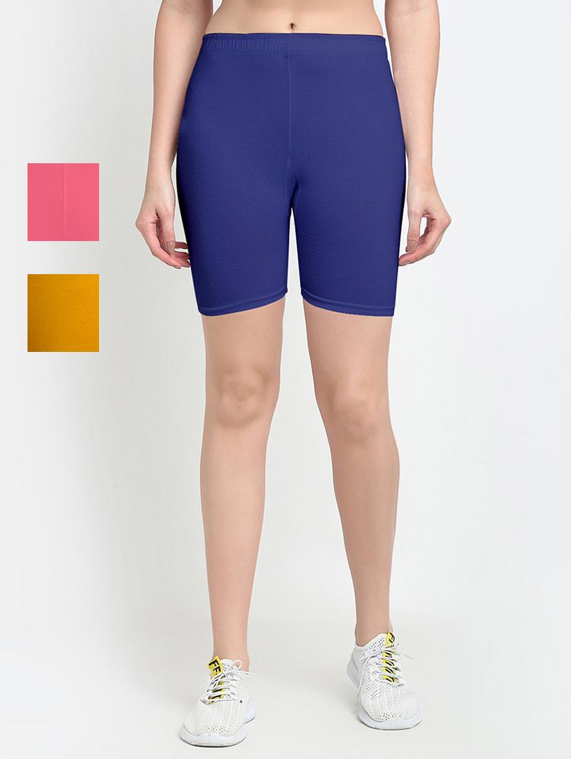 pack of 3 mid rise solid short - 18904309 - Zoom Image - 0