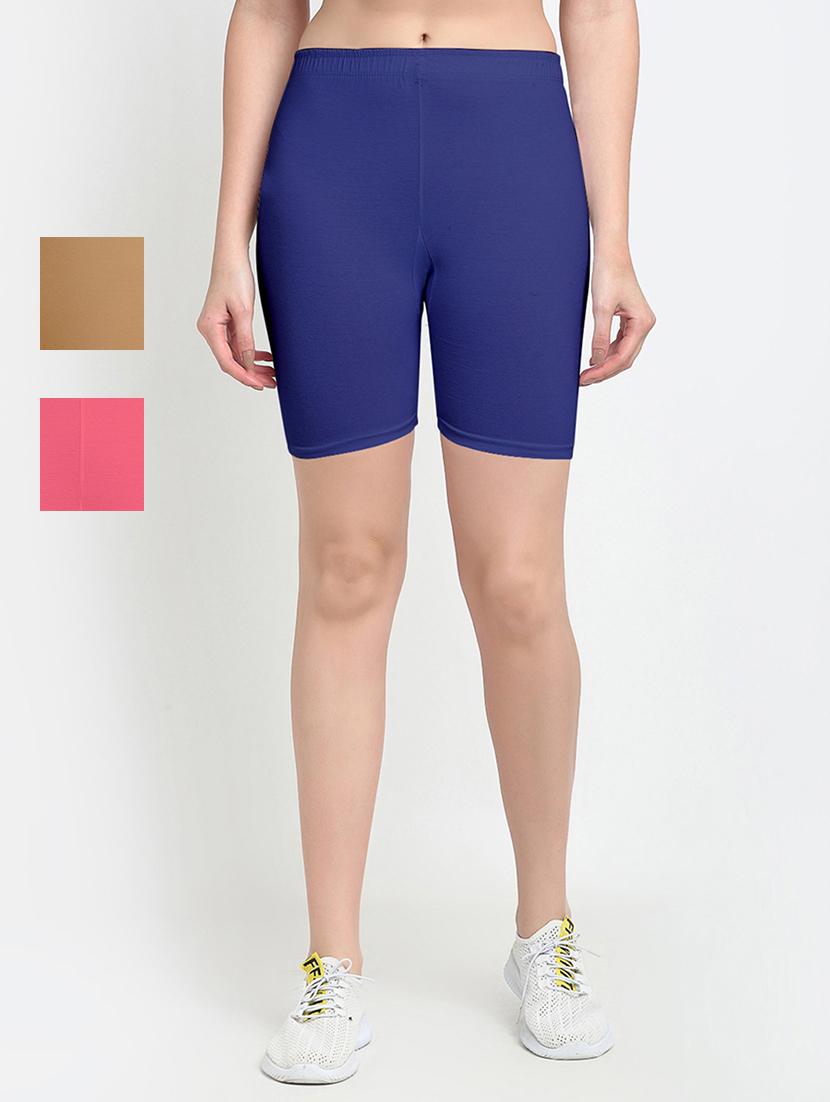 pack of 3 mid rise solid short - 18904310 - Zoom Image - 0