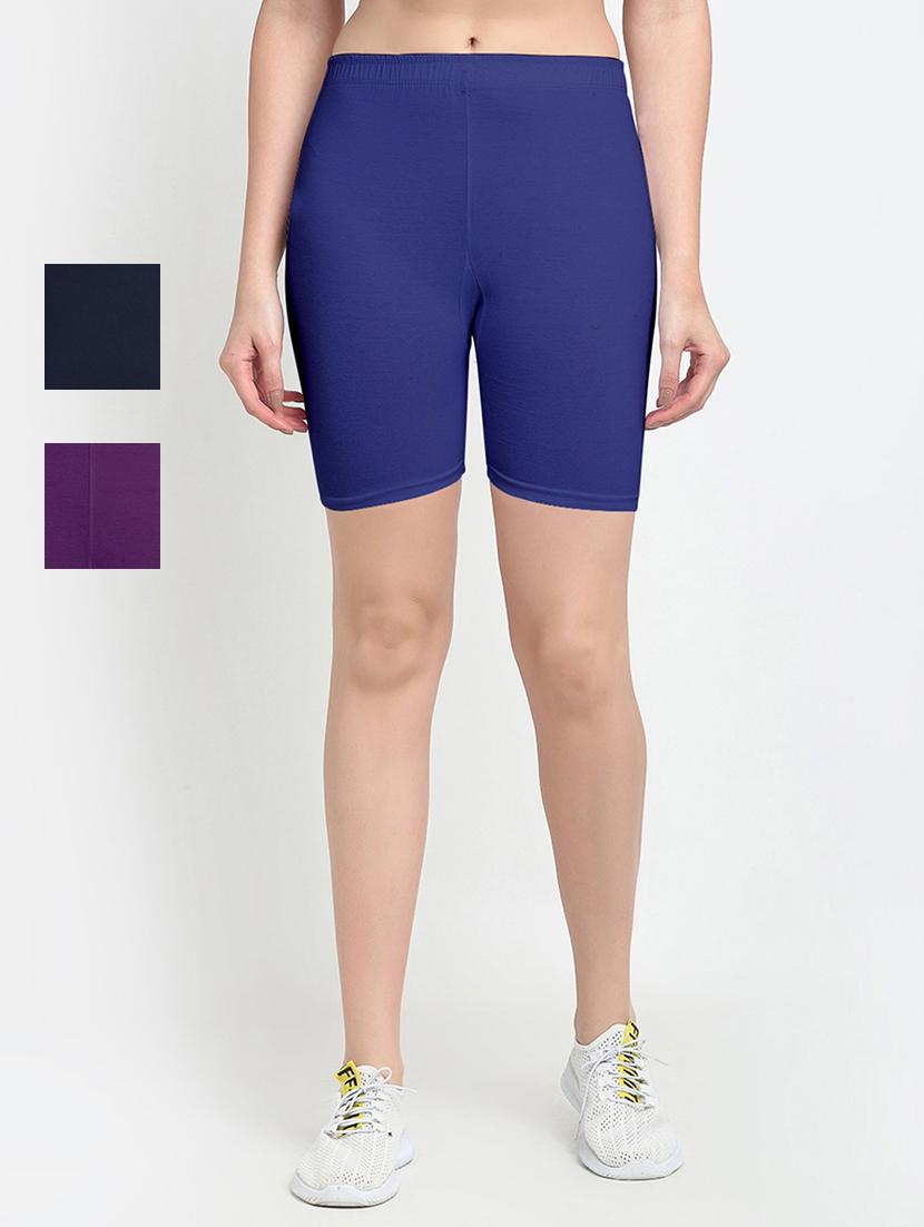 pack of 3 mid rise solid short - 18904312 -  Zoom Image - 0