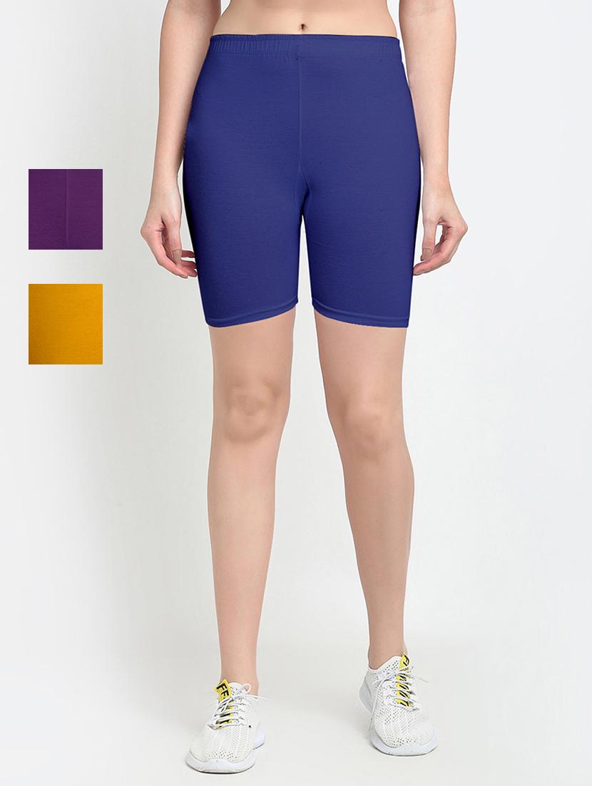 pack of 3 mid rise solid short - 18904316 -  Zoom Image - 0