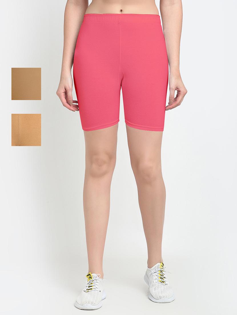 pack of 3 mid rise solid shorts  - 18904389 -  Zoom Image - 0