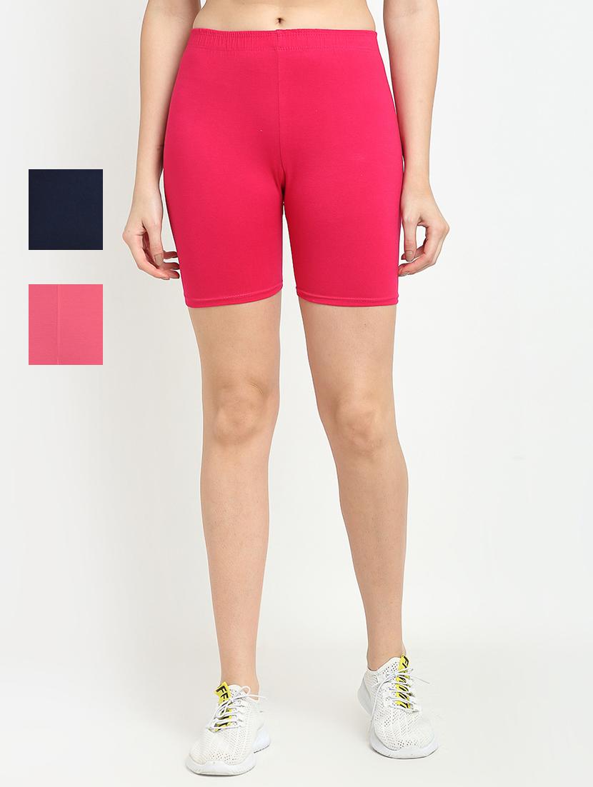 pack of 3 mid rise solid shorts  - 18904409 -  Zoom Image - 0