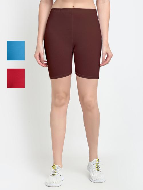pack of 2 mid rise solid shorts - 18904513 -  Standard Image - 0
