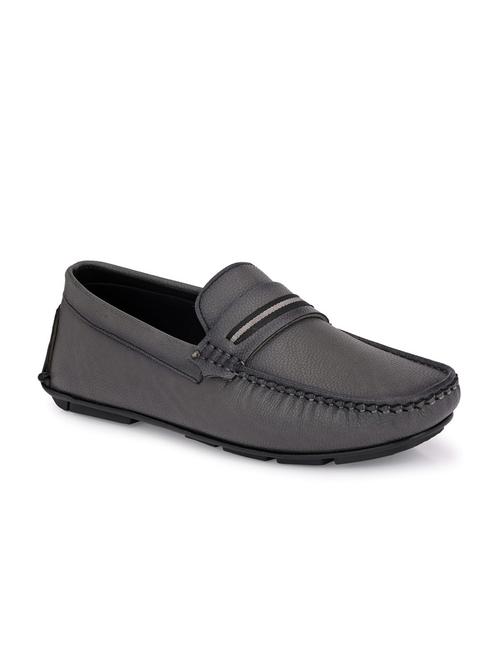 grey synthetic slip on loafers - 18905401 -  Standard Image - 0