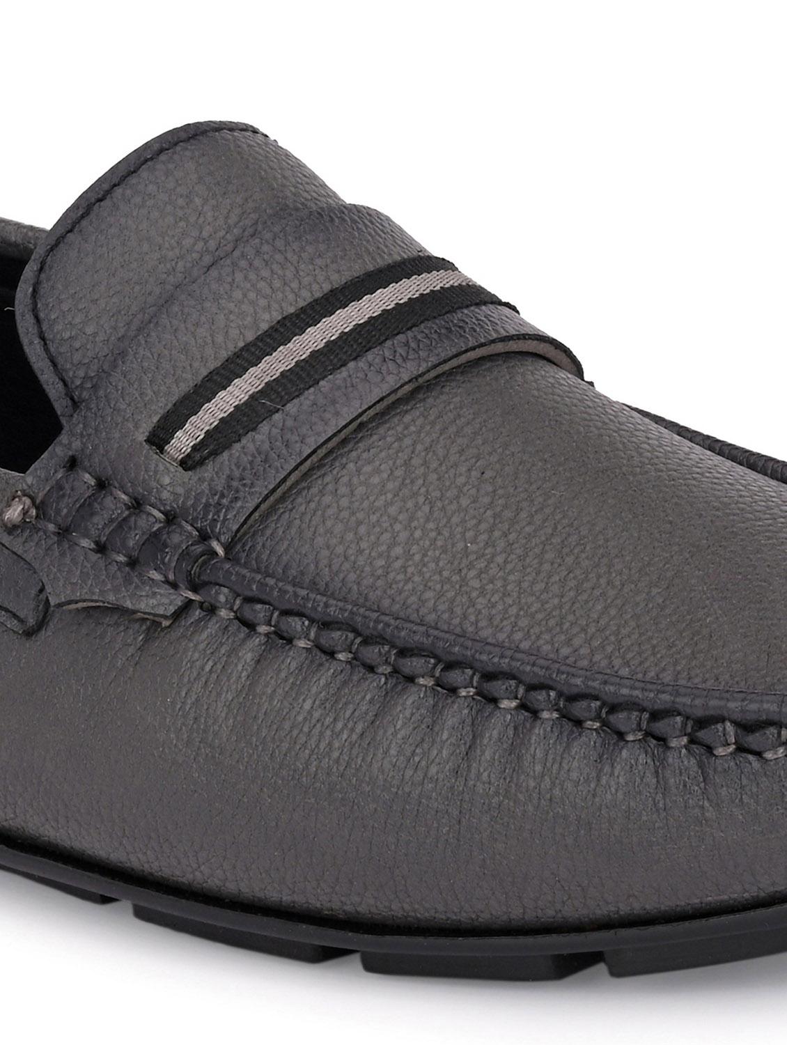 grey synthetic slip on loafers - 18905401 - Standard Image - 5