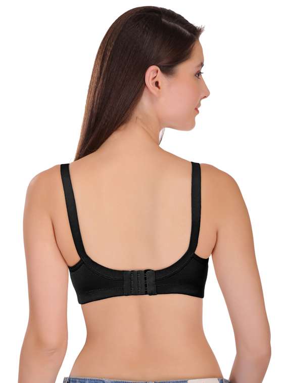 black cotton minimizer bra - 18905695 -  Standard Image - 3