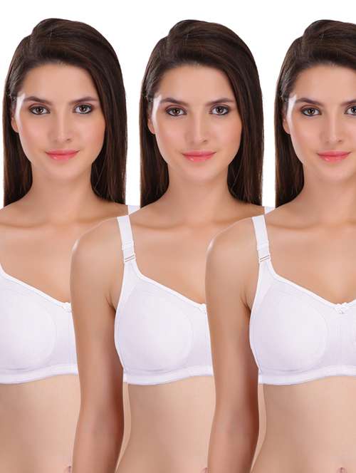 pack of 3-white cotton minimizer bra - 18905699 -  Standard Image - 0