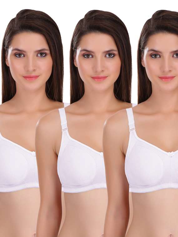 pack of 3-white cotton minimizer bra
