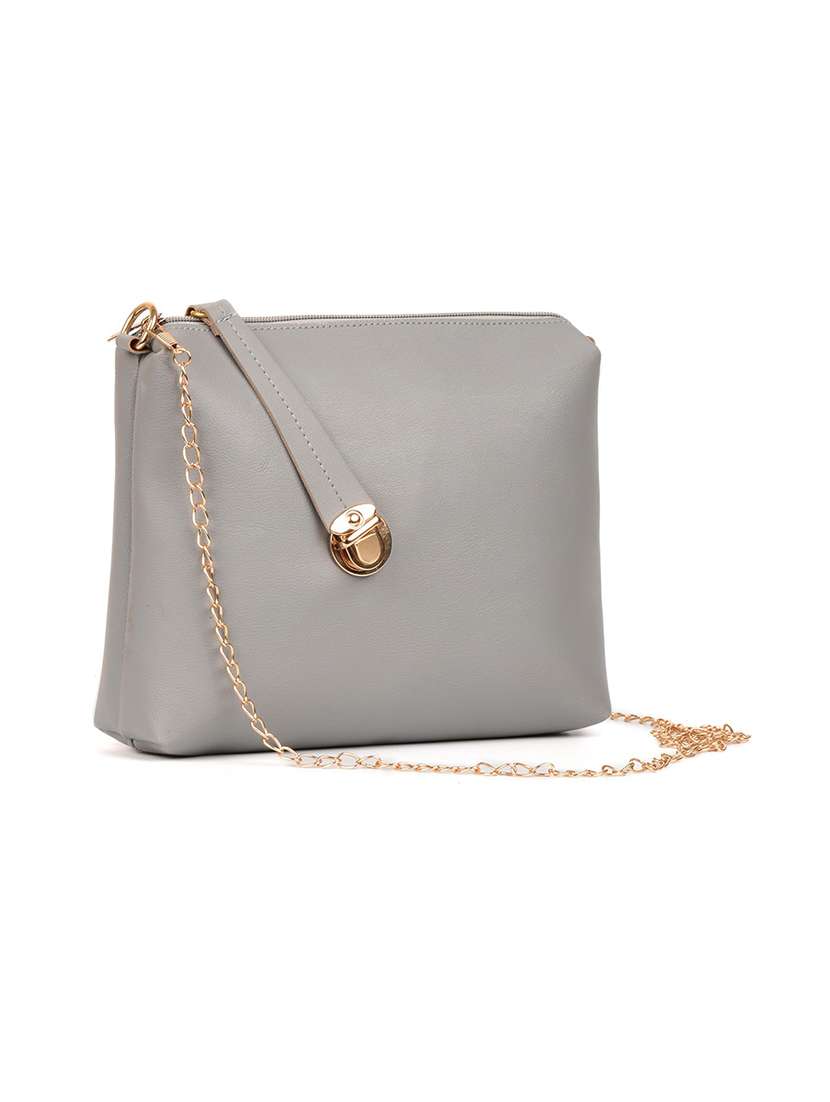 grey leather sling bag - 18906446 -  Standard Image - 3