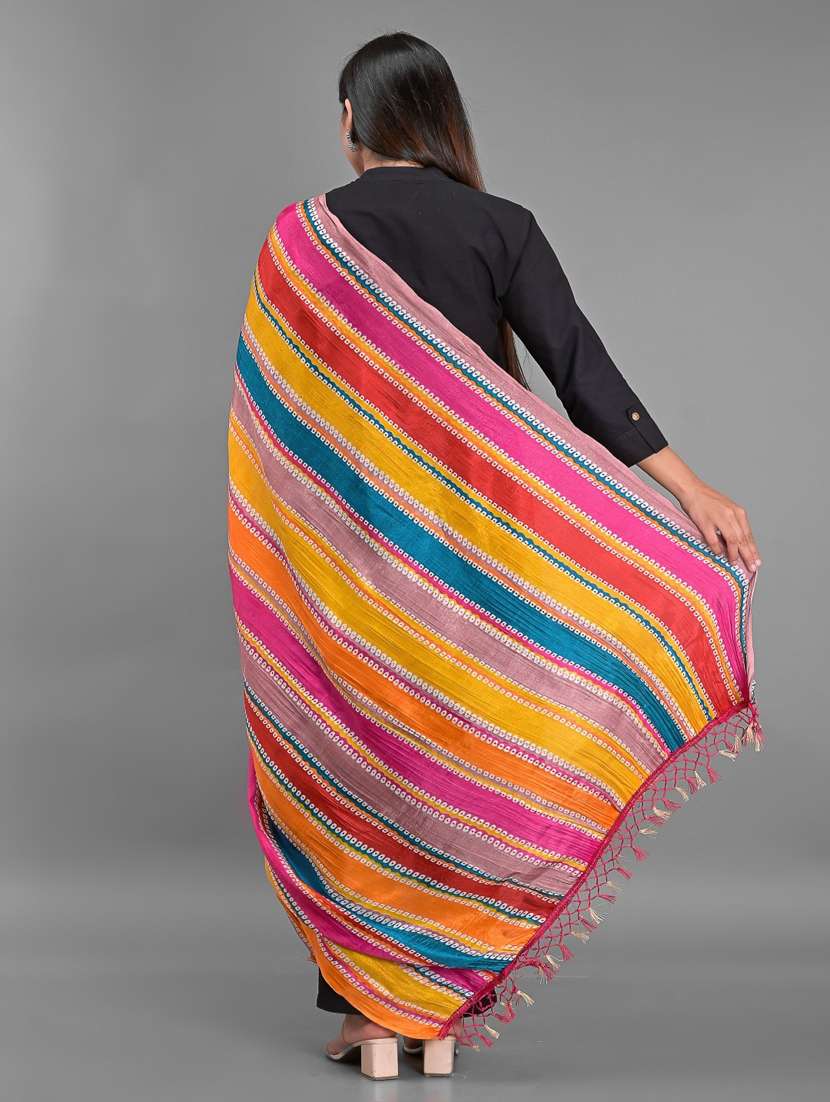 multi colored dupatta - 18906605 -  Standard Image - 3