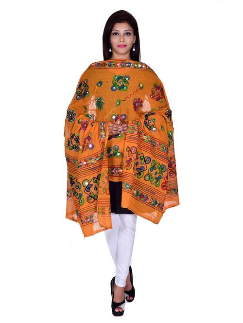 kutchy embroidered dupatta - 18906720 - Standard Image - 0