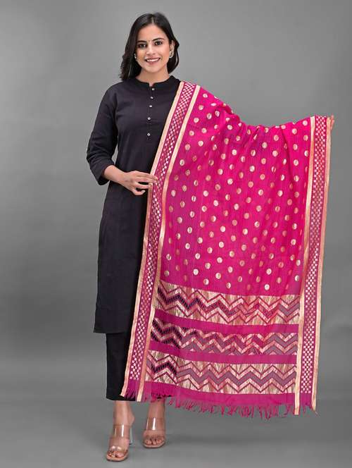  polka dots woven dupatta