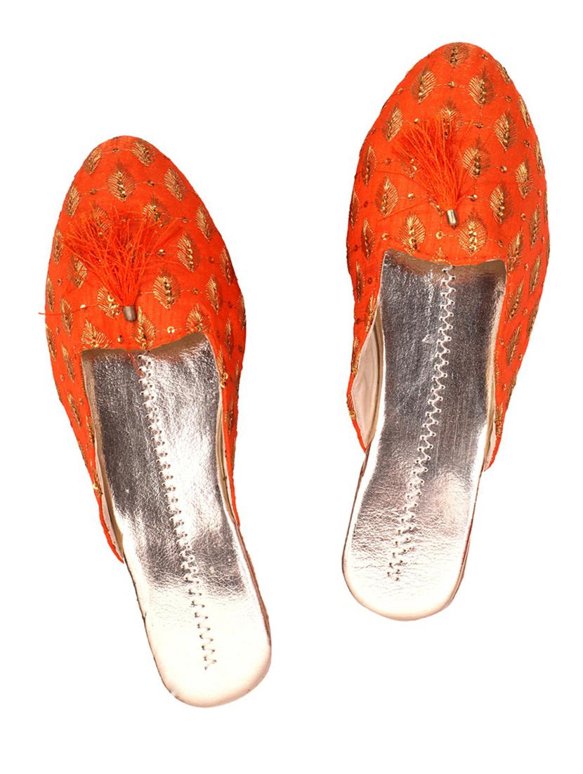 embroidered detail mules sandal - 18907059 - Zoom Image - 0