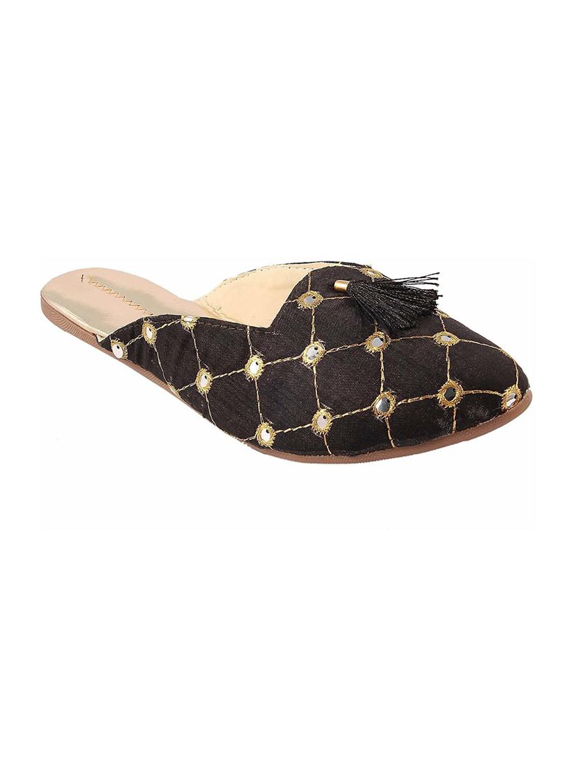 black ethnic sandal - 18908115 -  Zoom Image - 0