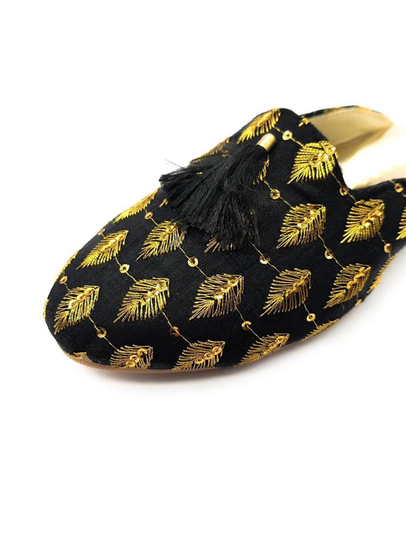black ethnic sandal - 18908115 - Standard Image - 3
