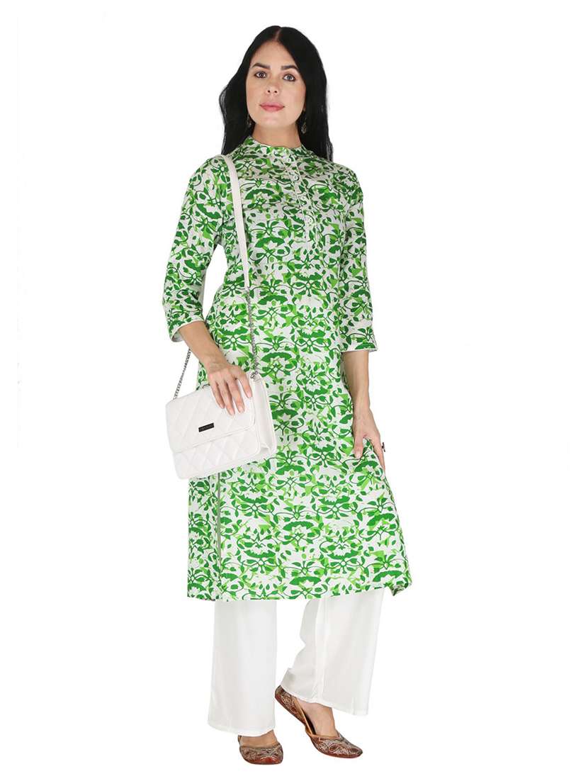 printed straight kurta  - 18908184 -  Standard Image - 3