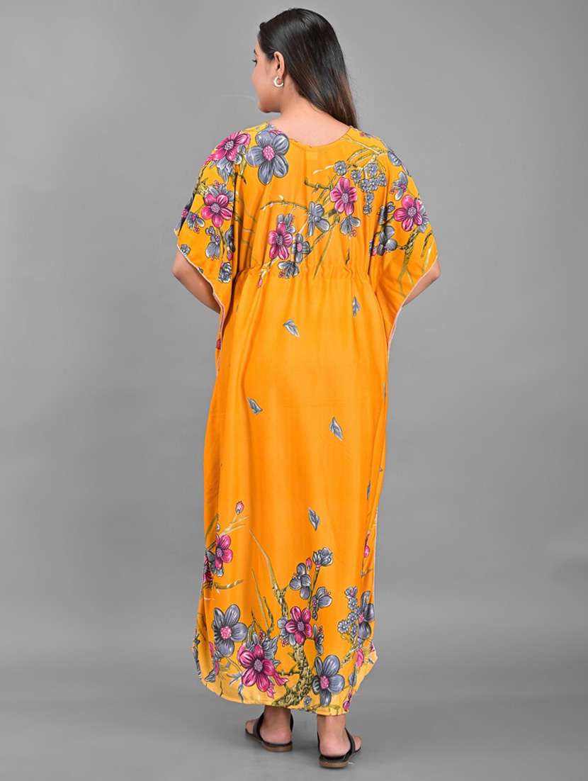 women floral printed satin nighty - 18908906 -  Standard Image - 3
