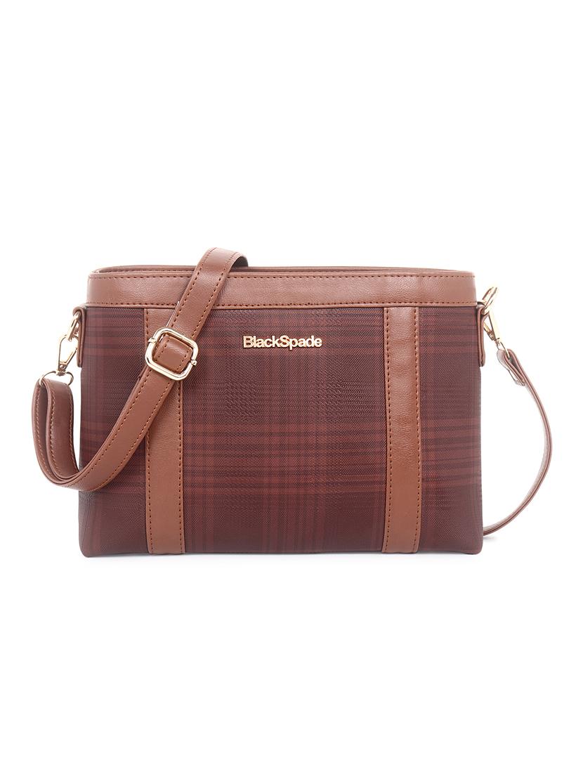 tan leatherette (pu) sling bag - 18909265 -  Zoom Image - 0