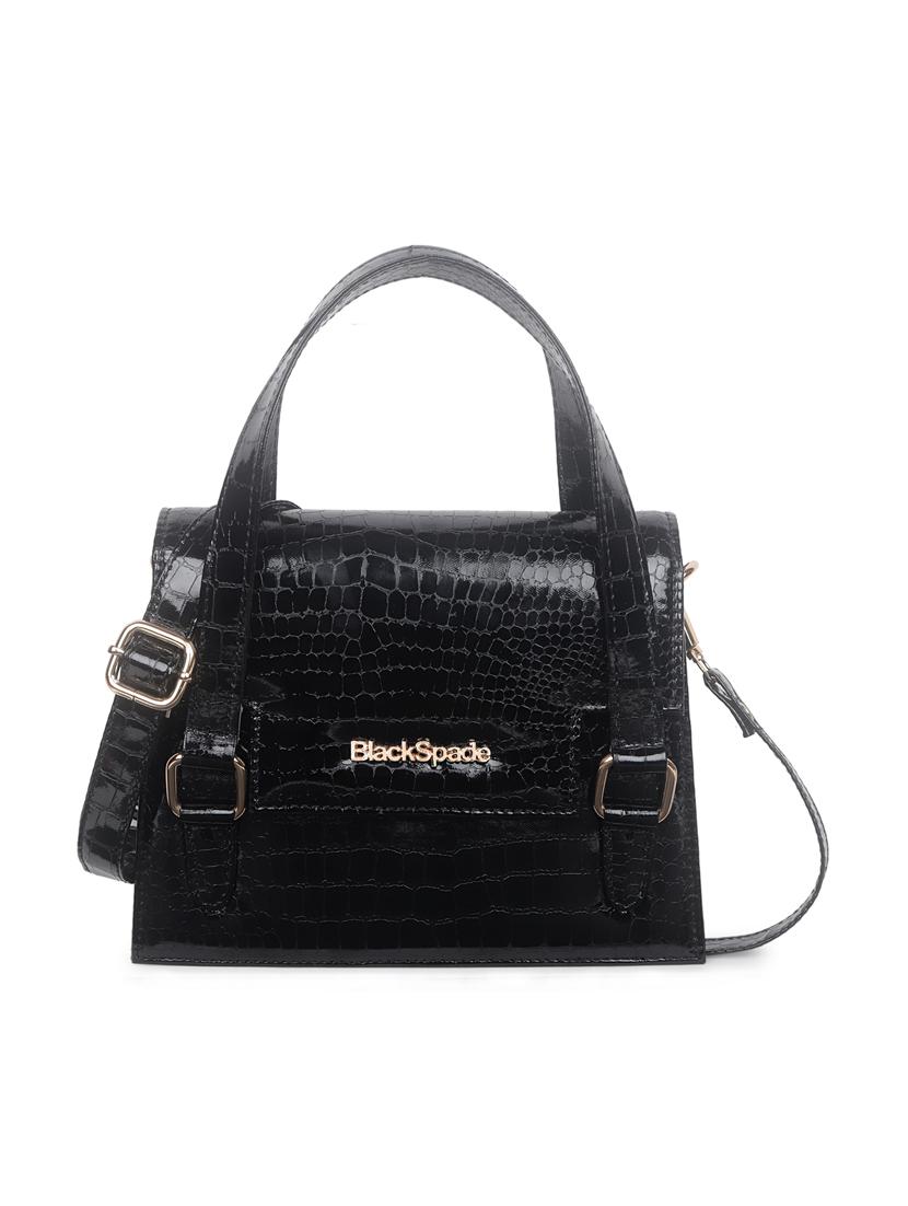 black leatherette (pu) sling bag - 18909277 - Zoom Image - 0