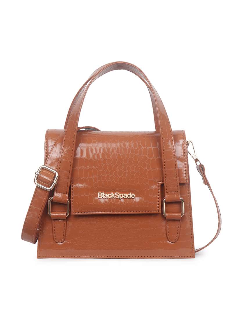 tan leatherette (pu) sling bag - 18909282 - Zoom Image - 0