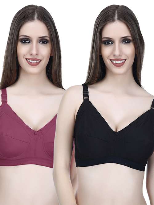 pack of 2 - cotton regular bra - 18909428 - Standard Image - 0