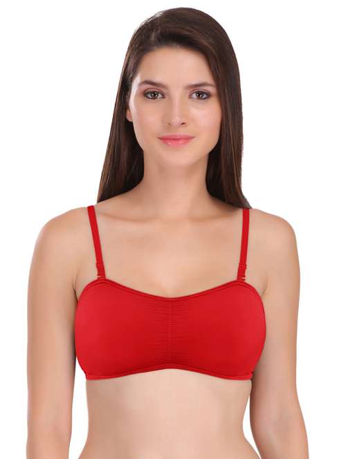 red cotton tube bra - 18910028 -  Standard Image - 0