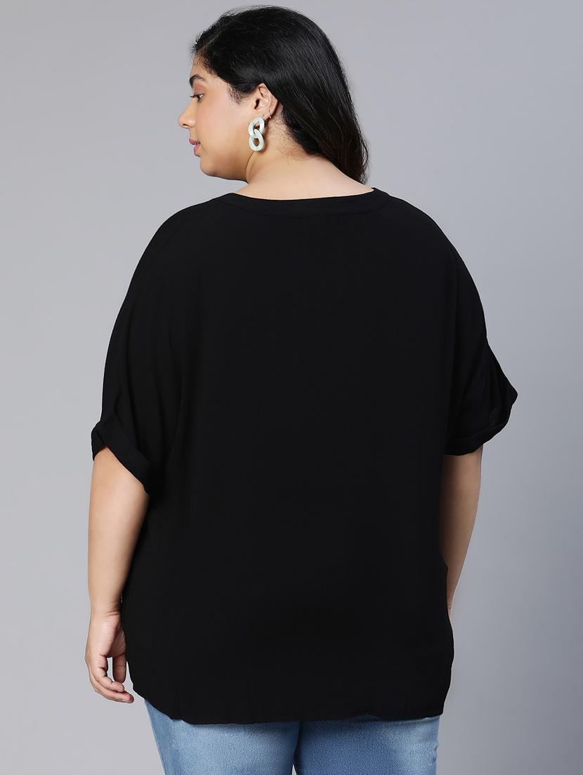 women plus size mandarin neck top - 18912750 - Standard Image - 3