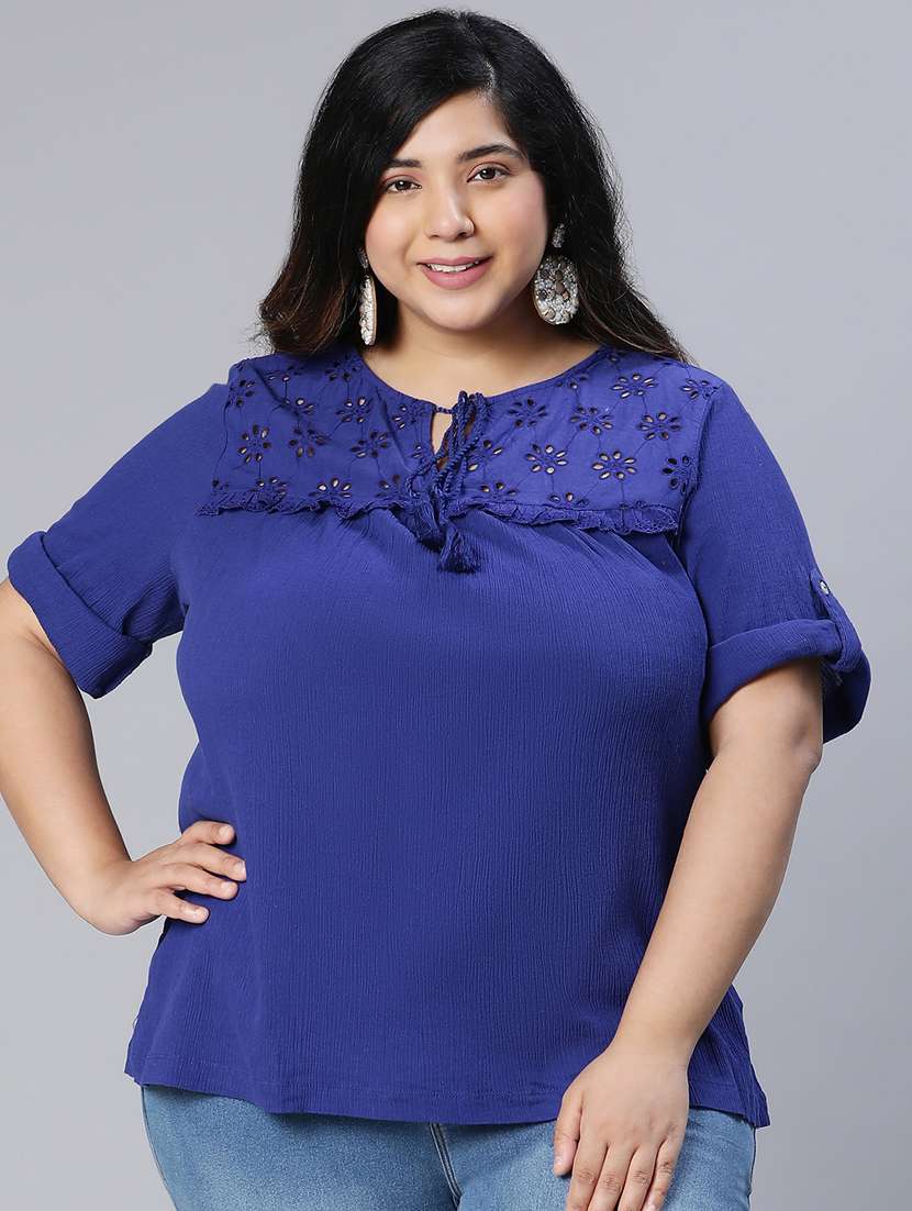 women's straight round neck top - 18912753 - Zoom Image - 0