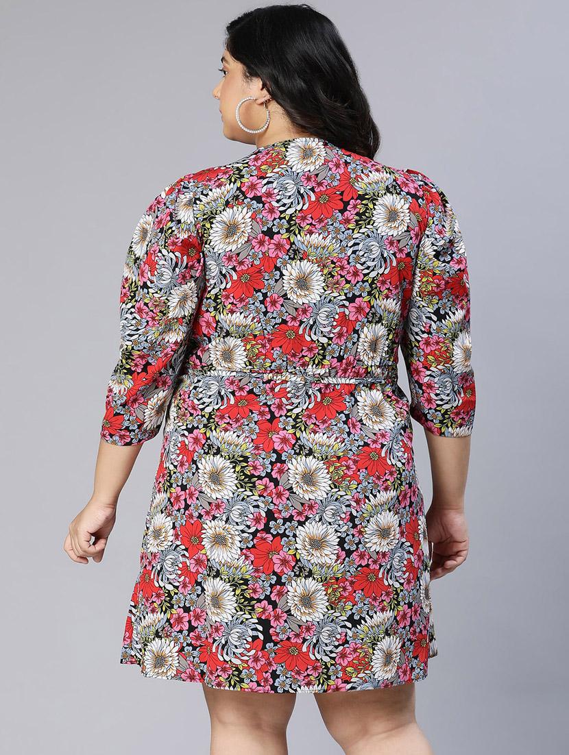 women's wrap floral dress - 18913125 - Standard Image - 3