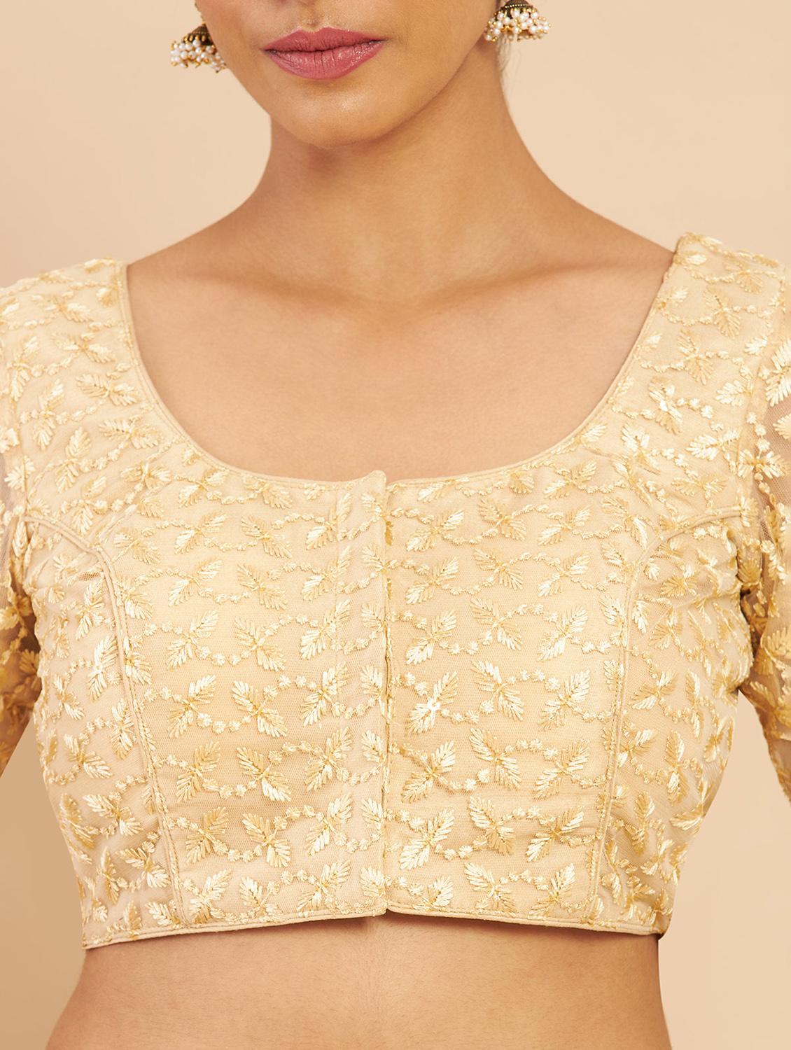 embellished gold blouse - 18929355 - Standard Image - 3