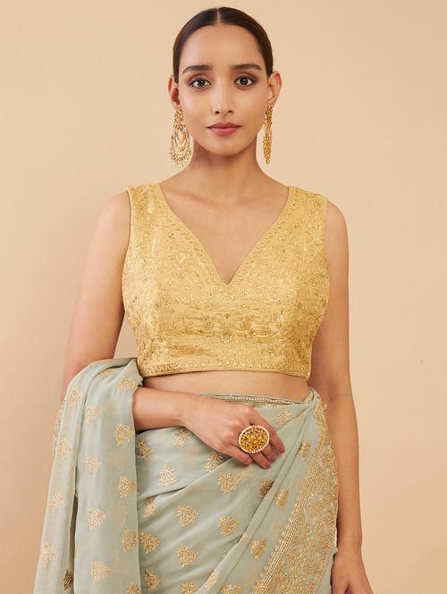 embellished gold blouse - 18929362 - Standard Image - 0