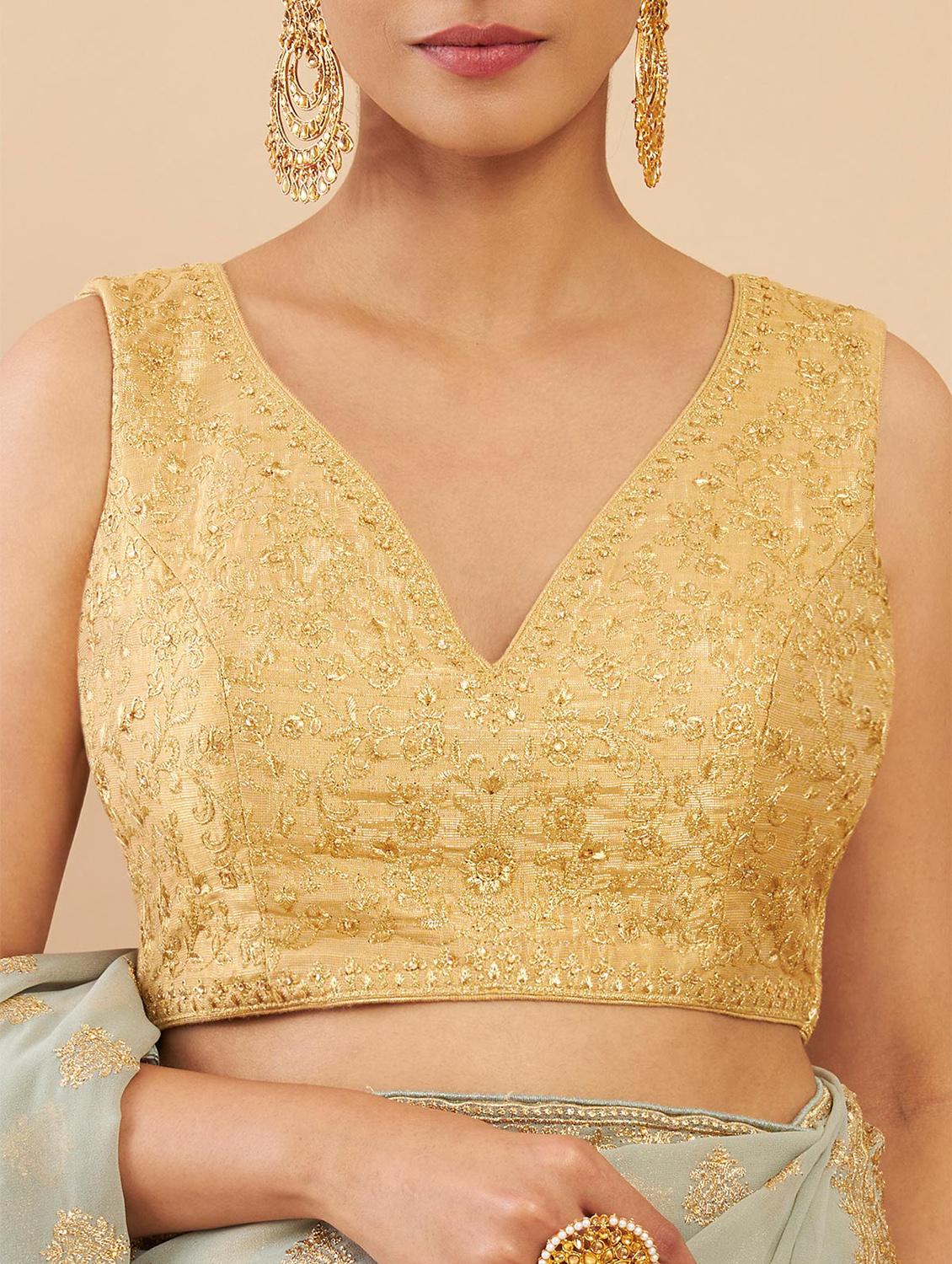 embellished gold blouse - 18929362 - Standard Image - 3