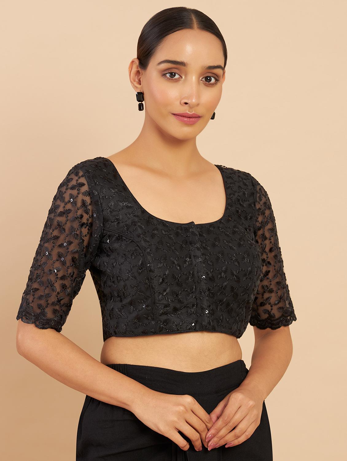 embellished black blouse - 18929368 - Zoom Image - 0